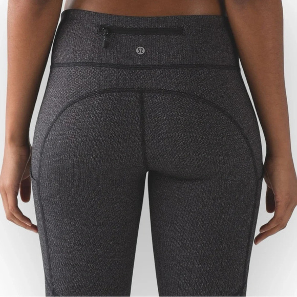 Lululemon Speed Tight V Variegated Knit Black 2 - Picture 4 of 14